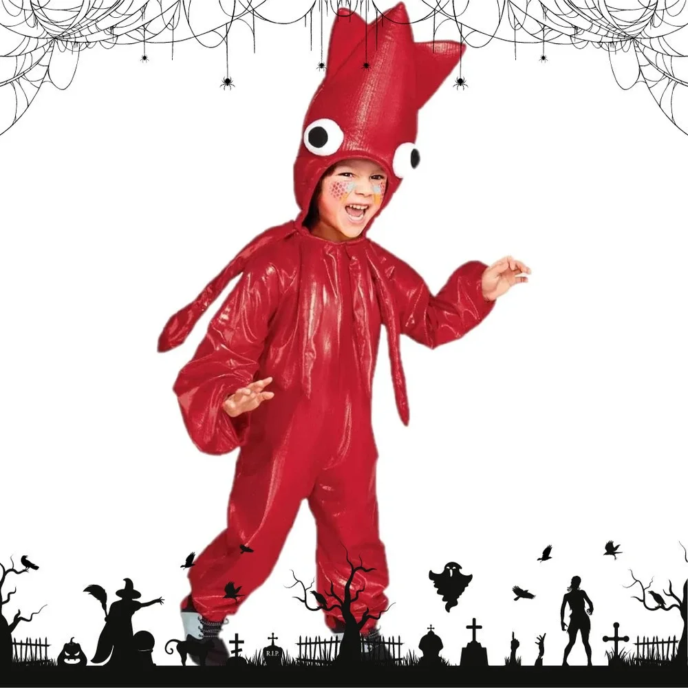 NWOT Toddler's 18-24M Red Squid Jumpsuit Halloween Costume